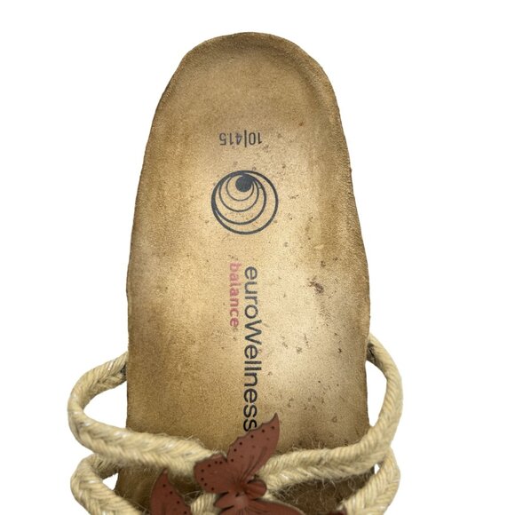 Euro Wellness Balance Womens Sandals Size 10 Butterfly Rope Leather Accents - Picture 12 of 12